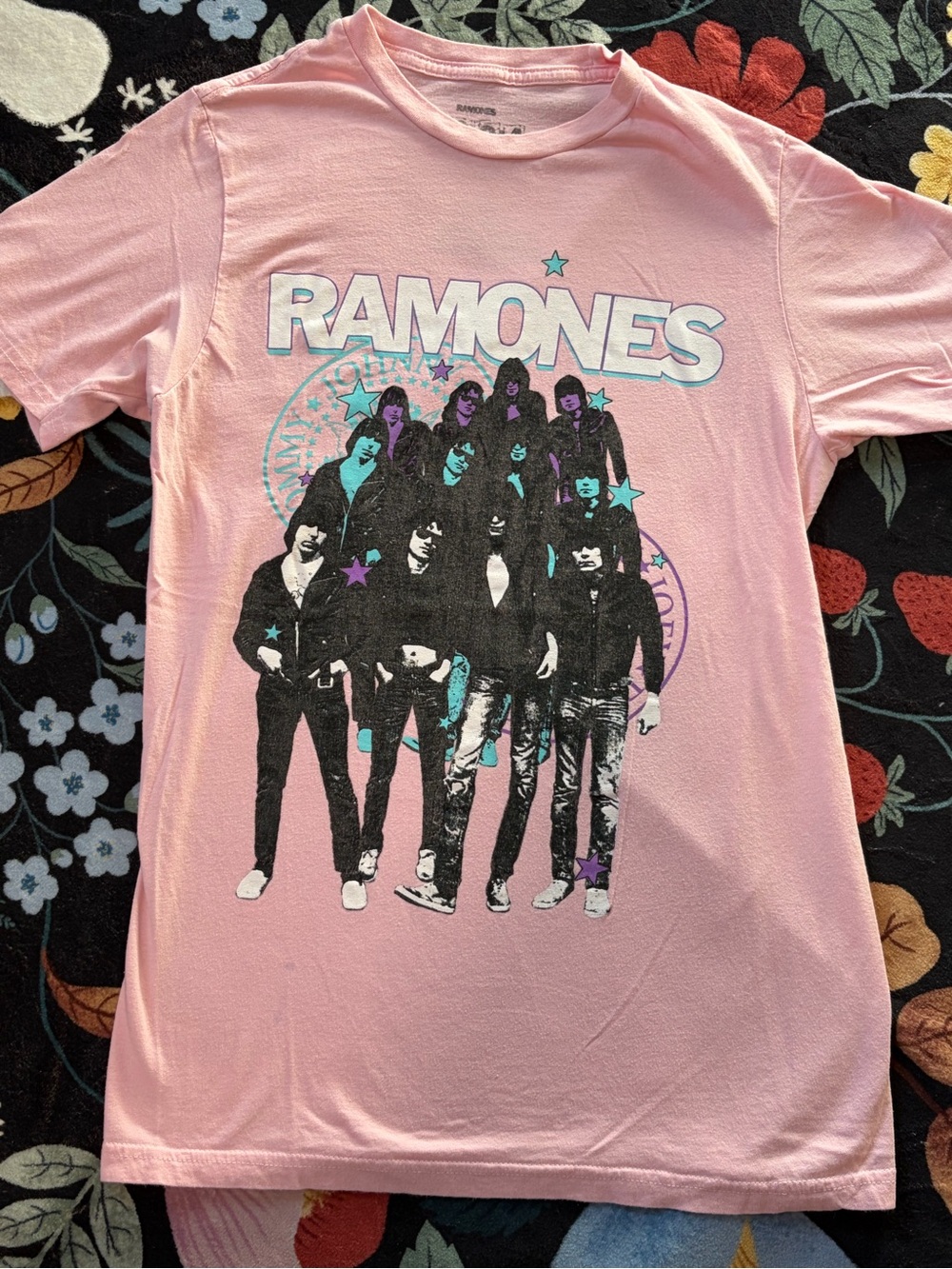 Ramones Pink Graphic Short-Sleeve Tee - Women's Crew